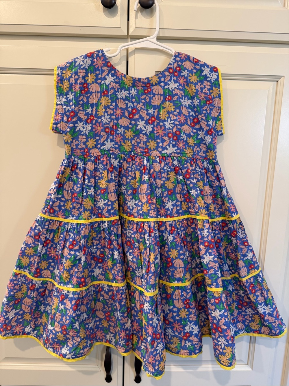PINK CHICKEN Girls Peachy Dress, Palace Blue Floral